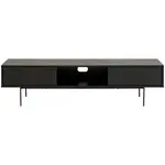 MID.YOU NÍZKÁ KOMODA, černá, barvy jasanu, 180/44,5/40 cm