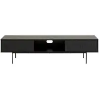 MID.YOU NÍZKÁ KOMODA, černá, barvy jasanu, 180/44,5/40 cm