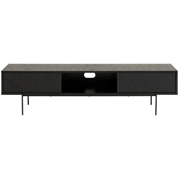 MID.YOU NÍZKÁ KOMODA, černá, barvy jasanu, 180/44,5/40 cm