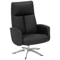 Welnova RELAXAČNÍ KŘESLO, kůže, černá