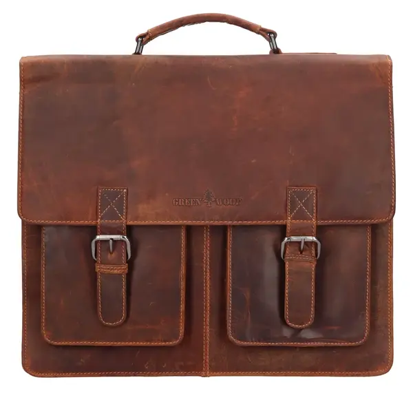 Pánská kožená aktovka Greenwood Nigel - hnědá