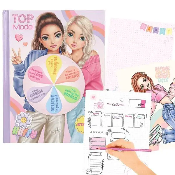 Top Model Kreativní omalovánka s rozsvítitelným kolem štěstí