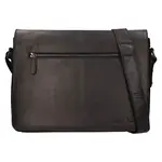 Pánska kožená taška cez rameno Greenwood Elliot - čierna