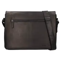 Pánska kožená taška cez rameno Greenwood Elliot - čierna