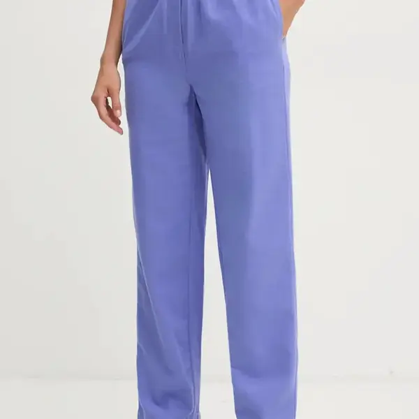 Tepláky American Vintage fialová barva, hladké, DAK10AH24