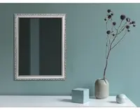 Nástěnné zrcadlo Loreley 34x45 cm,  dřevěný stříbrný rám
