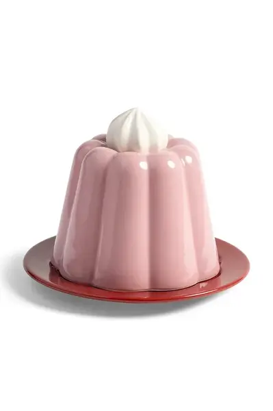 &k amsterdam  Talíř s pokličkou  Cloche pudding 14 x 17 cm