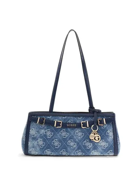 GUESS Kabelka na rameno 'Dovie'  modrá denim / šedobiela