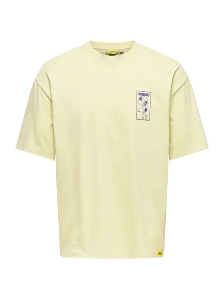 Only & Sons Tričko 'ONSPEANUTS'  béžová / modrá