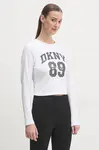 Tričko s dlouhým rukávem Dkny bílá barva, DP4T9979
