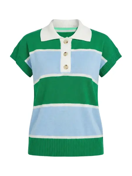 Imily Bela Sveter  svetlomodrá / zelená / biela