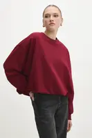 Mikina Answear.LAB dámská, vínová barva, hladká