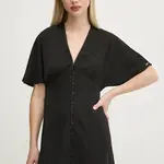 Šaty Tommy Jeans černá barva, mini, DW0DW20187