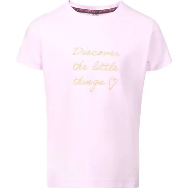 KILPI ALBION Dívčí bavlněné tričko, růžová, velikost