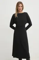 Šaty Calvin Klein černá barva, midi, K20K207893