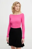 Tričko s dlouhým rukávem Answear.LAB růžová barva