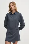 Šaty Calvin Klein Jeans šedá barva, mini, oversize, J20J225086