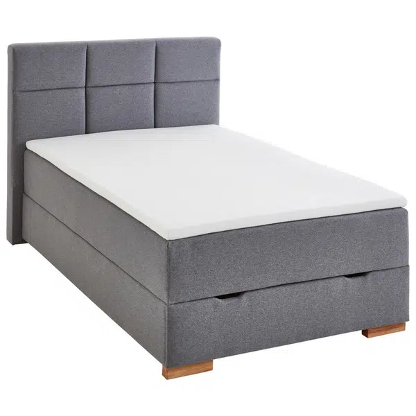 home24 POSTEL BOXSPRING, 140/200 cm, šedá