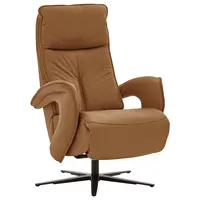 Valdera RELAXAČNÍ KŘESLO, kůže, světle hnědá