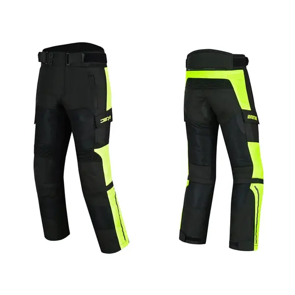 Dětské rostoucí moto kalhoty W-TEC Pinapoco černá-fluo XXL/3XL