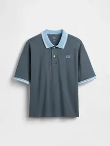 Dětské oversize polo triko s logem GAP