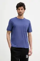 Tričko s příměsí lnu United Colors of Benetton růžová barva