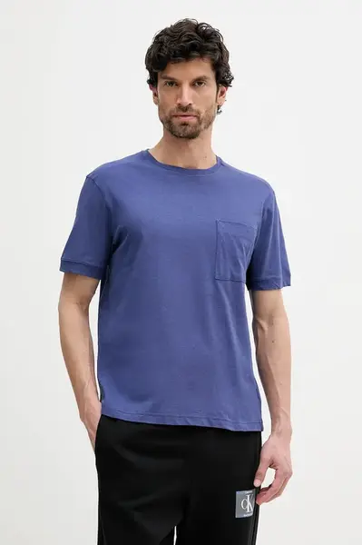 Tričko s příměsí lnu United Colors of Benetton růžová barva