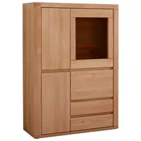 Voleo VYSOKÁ KOMODA, jádrový buk, jádrový buk, 98,4/139,6/37,7 cm
