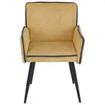 MID.YOU ŽIDLE S PODRUČKAMI, železo, vzhled lnu, žlutá