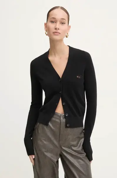 Vlněný svetr Diesel M-ARTE černá barva, lehký, A13015.0GEAY