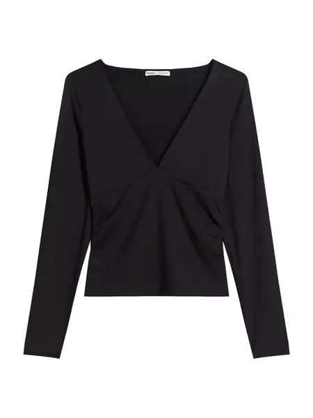 Bershka Tričko  čierna
