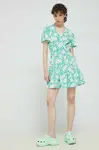Šaty Billabong zelená barva, mini