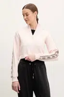 Mikina Guess dámská, růžová barva, s aplikací
