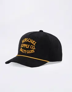 Herschel Supply Whaler Tall Corduroy CS Cap Black