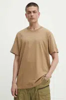 Bavlněné tričko G-Star béžová barva