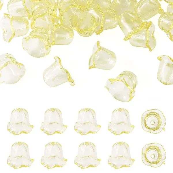 30Pcs Acrylic Bead Caps for Wind Chimes Making