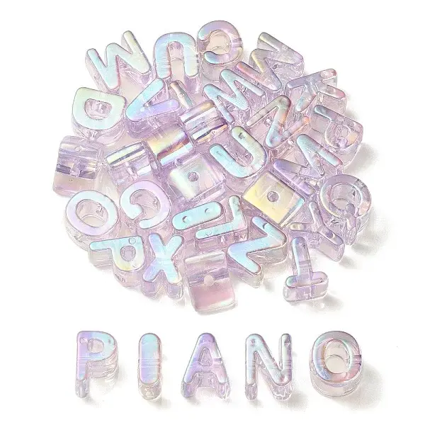 UV Plating Rainbow Iridescent Acrylic Beads