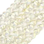 Electroplated Transparent Glass Beads Strand