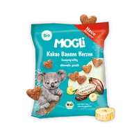 MOGLi bio kakaové chrumkavé srdiečka s banánom