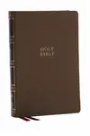 NKJV, Compact Center-Column Reference Bible, Brown Leathersoft, Red Letter, Comfort Print (Thumb Indexed) - Thomas Nelson
