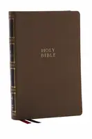 NKJV, Compact Center-Column Reference Bible, Brown Leathersoft, Red Letter, Comfort Print (Thumb Indexed) - Thomas Nelson