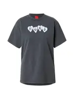 HUGO Tričko  svetlosivá / čierna