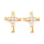 Brass Micro Pave Clear Cubic Zirconia Pendants