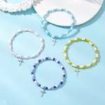 Adjustable Glass Beaded Charm Bracelets