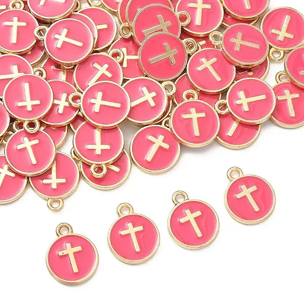 60Pcs Alloy Enamel Pendants