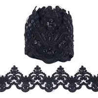 3 Yards Polyester Embroider Flower Lace Trim