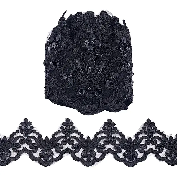 3 Yards Polyester Embroider Flower Lace Trim