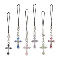 Alloy Enamel Cross Mobile Straps