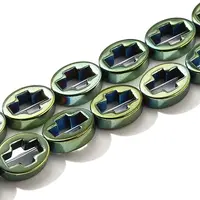 Electroplated Synthetic Non-magnetic Hematite Beads Strands