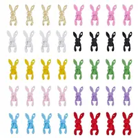 40pcs 10 Colors Spray Painted Alloy Charms